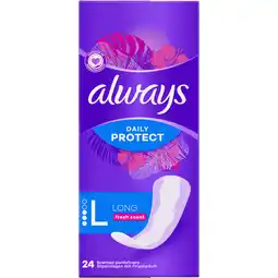 Jumbo Always Daily ProtectIn legkruisjes Long met Frisse Geur 24 Stuks aanbieding