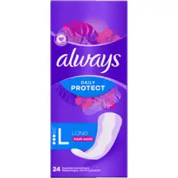 Jumbo Always Daily ProtectIn legkruisjes Long met Frisse Geur 24 Stuks aanbieding
