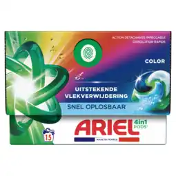 Jumbo Ariel All-in-1 Pods Wasmiddel Kleur, 15 Wasbeurten aanbieding