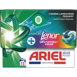 Jumbo Ariel All-in-1 Pods Wasmiddel +Unstoppable Kleur 15 Wasbeurten aanbieding