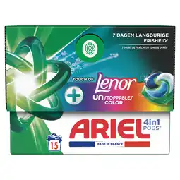 Jumbo Ariel All-in-1 Pods Wasmiddel +Unstoppable Kleur 15 Wasbeurten aanbieding