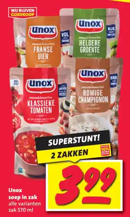 Nettorama Unox soep in zak aanbieding