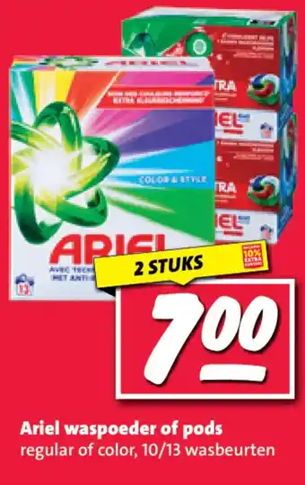 Nettorama Ariel waspoeder of pods aanbieding