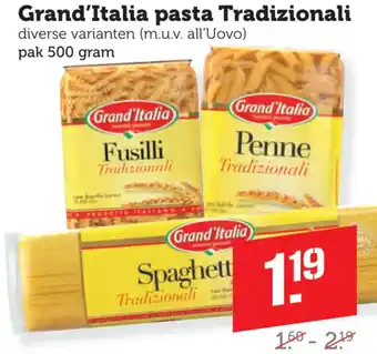 Coop Grand'Italia pasta Tradizionali aanbieding