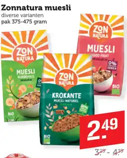 Coop Zonnatura muesli aanbieding