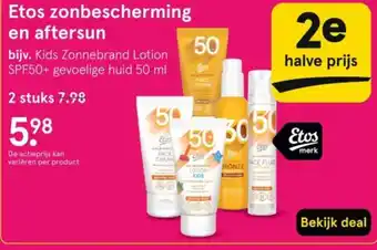 Etos Etos zonbescherming en aftersun aanbieding