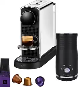 Coolblue Krups Nespresso CitiZ Platinum XN610D RVS + Pierre Melkopschuimer aanbieding