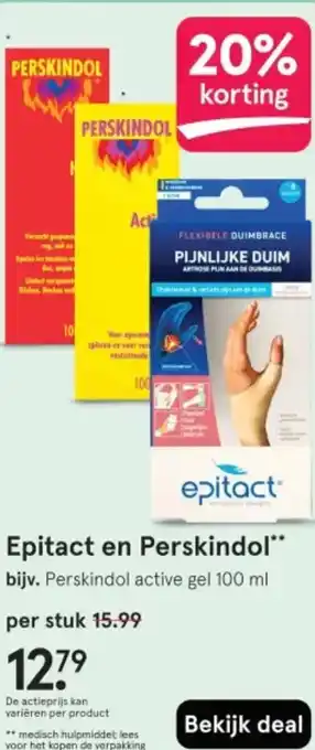 Etos Epitact en Perskindol aanbieding