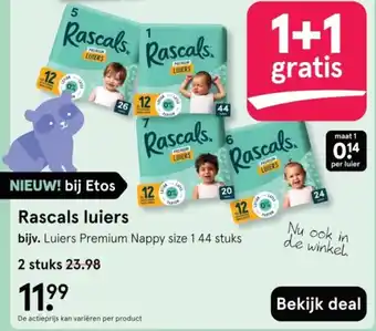 Etos Rascals luiers aanbieding