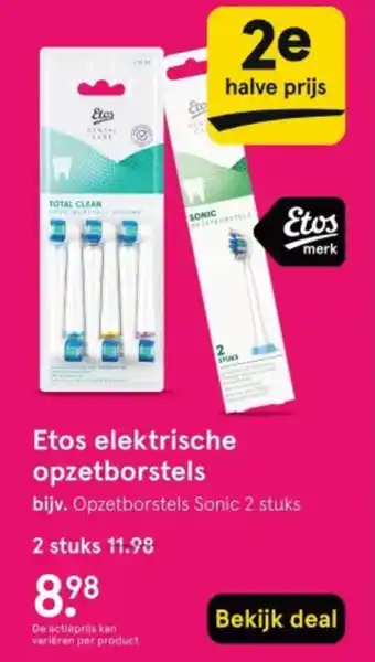 Etos Etos elektrische opzetborstels aanbieding