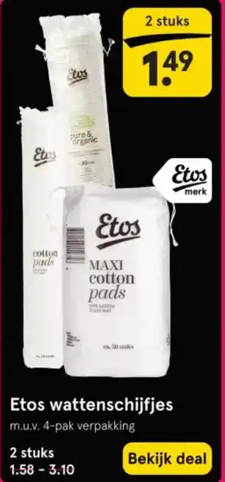 Etos Etos wattenschijfjes aanbieding