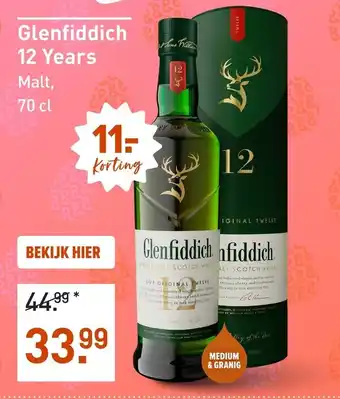 Gall & Gall Glenfiddich 12 Years aanbieding