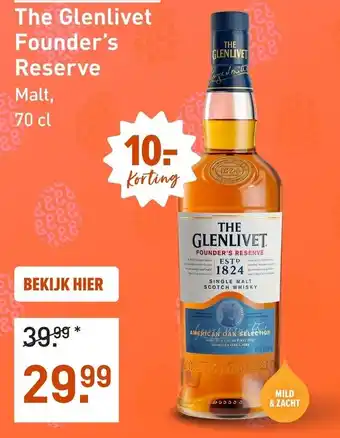 Gall & Gall The Glenlivet Founder's Reserve aanbieding