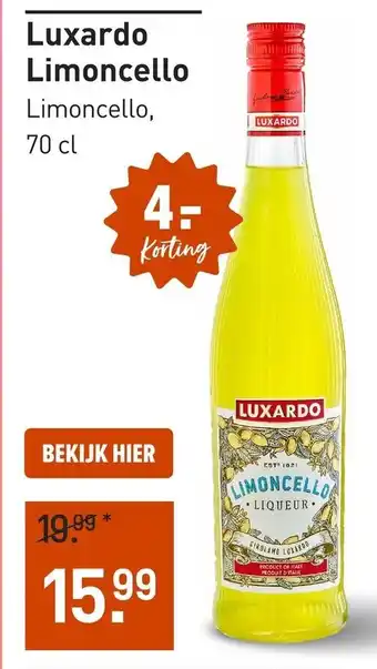 Gall & Gall Luxardo Limoncello aanbieding
