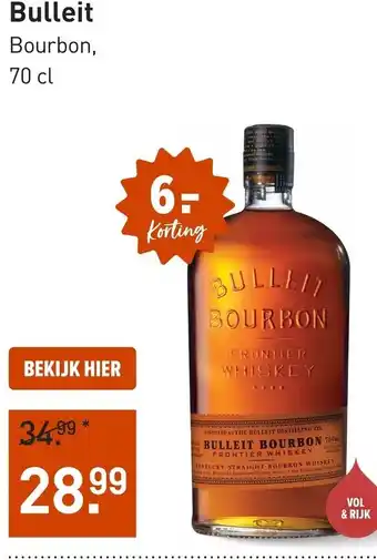 Gall & Gall Bulleit Bourbon aanbieding