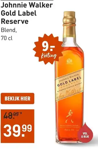 Gall & Gall Johnnie Walker Gold Label Reserve aanbieding