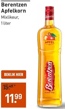 Gall & Gall Berentzen Apfelkorn aanbieding