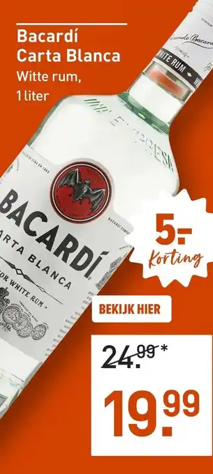 Gall & Gall Bacardí Carta Blanca aanbieding