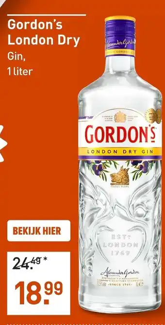 Gall & Gall Gordon's London Dry aanbieding