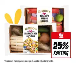 Jumbo Verspakket flammkuchen asperge of aardbei rabarber crumble aanbieding