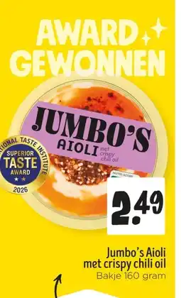 Jumbo Jumbo's Aioli met crispy chili oil aanbieding