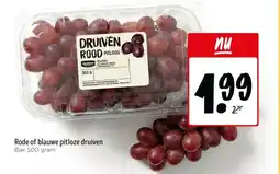 Jumbo Rode of blauwe pitloze druiven aanbieding