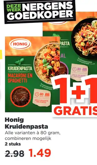 PLUS Honig kruidenpasta aanbieding