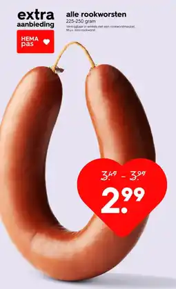 HEMA Alle Rookworsten aanbieding