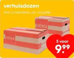 HEMA Verhuisdozen aanbieding