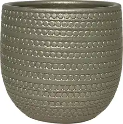 Intratuin HS bloempot Dallas grijs D 29 H 27 cm aanbieding