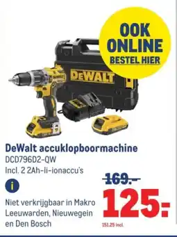 Makro DeWalt Accuklopboormachine aanbieding