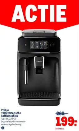 Makro Philips volautomatische koffiemachine aanbieding