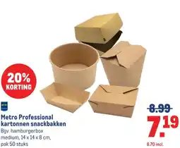 Makro Metro Professional kartonnen snackbakken aanbieding