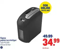 Makro Sigma papiervernietiger aanbieding