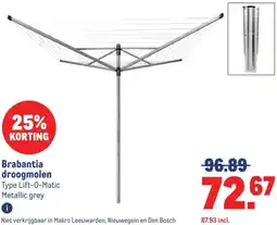 Makro Brabantia droogmolen aanbieding