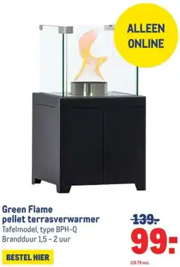 Makro Green Flame pellet terrasverwarmer aanbieding