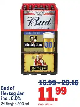 Makro Bud of Hertog Jan incl. 0.0% aanbieding