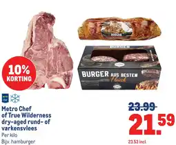 Makro Metro Chef of True Wilderness dry-aged rund of varkensvlees aanbieding