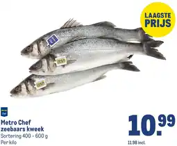 Makro Metro Chef zeebaars kweek aanbieding