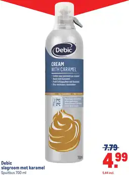 Makro Debic slagroom met karamel aanbieding