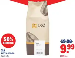 Makro Oké koffiebonen aanbieding