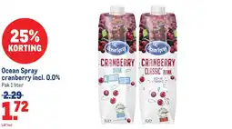 Makro Ocean Spray cranberry incl. 0,0% aanbieding