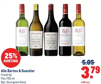 Makro Alle Barton & Guestier aanbieding