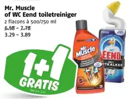 Poiesz Mr. Muscle of WC Eend toiletreiniger aanbieding
