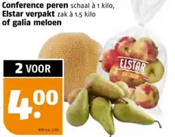 Poiesz Conference peren, Elstar verpakt of galia meloen aanbieding