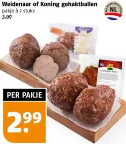 Poiesz Weidenaar of Koning gehaktballen aanbieding