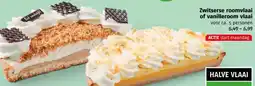 Poiesz Zwitserse roomvlaai of vanilleroom vlaai aanbieding