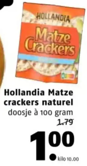 Poiesz Hollandia Matze crackers naturel aanbieding