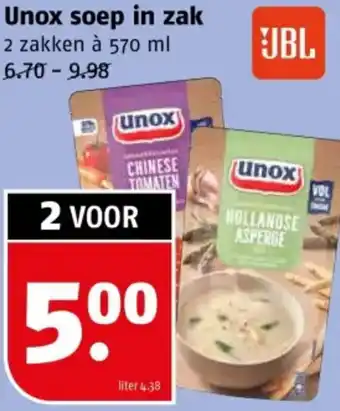 Poiesz Unox soep in zak aanbieding