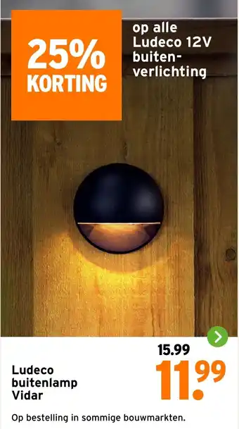 GAMMA Ludeco buitenlamp vidar aanbieding